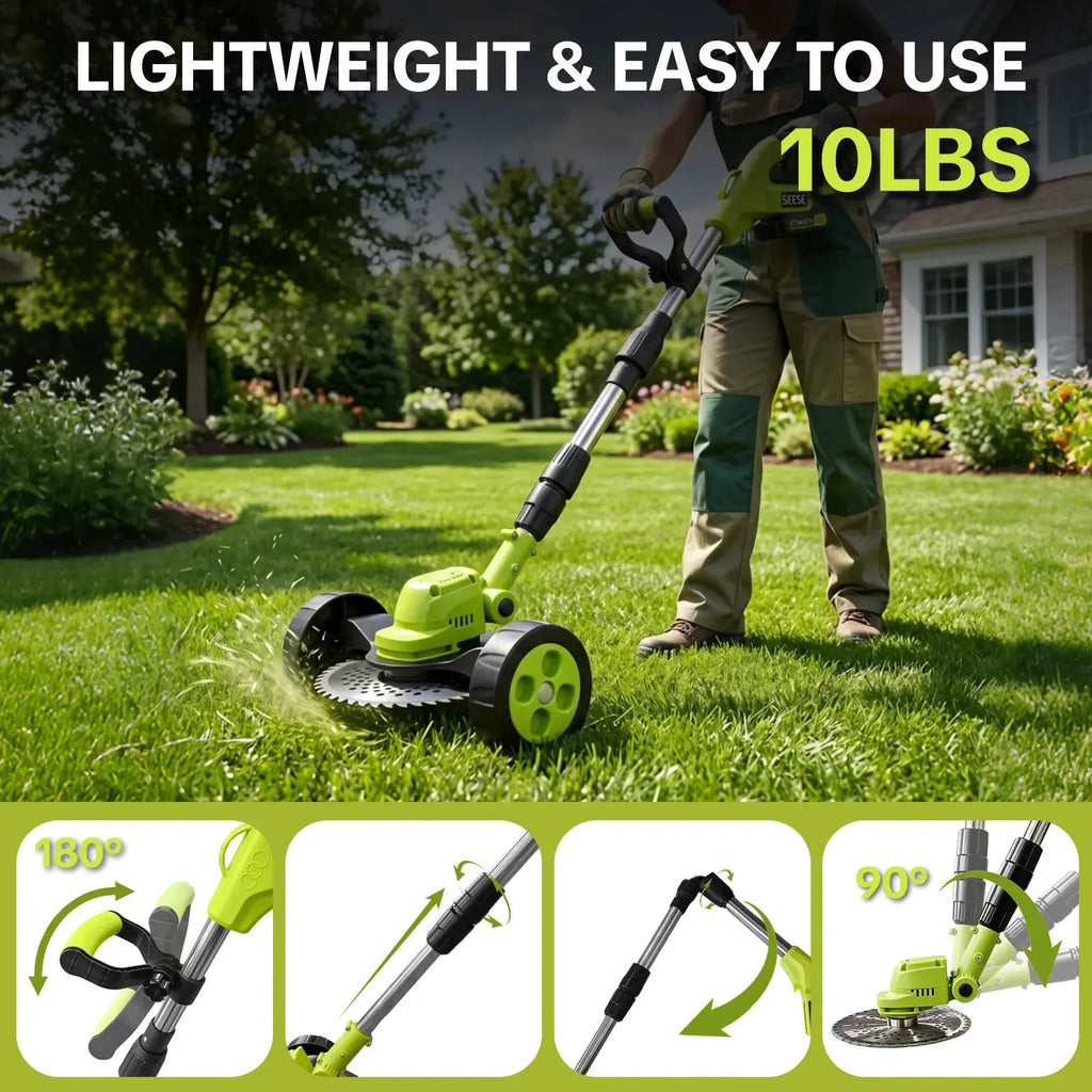 🌱✨ Limited Time 50% OFF✨ 3-in-1 Cordless Lawn Mower | Powerful Grass Trimmer & Edger for Small to Medium Gardens