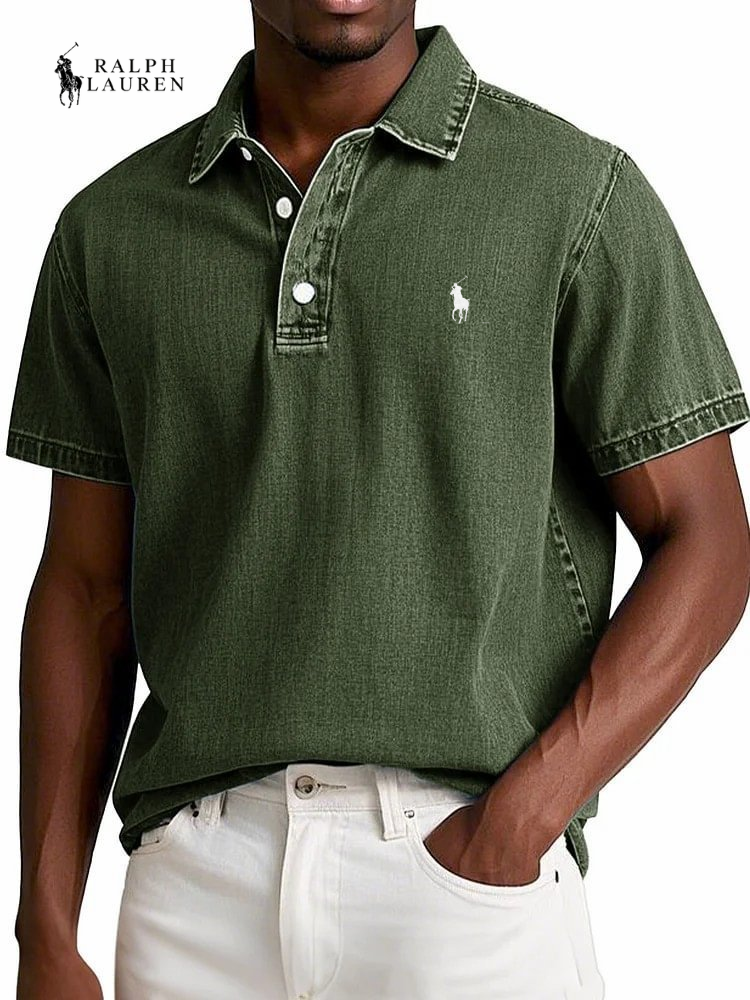 Vintage Textured Everyday Polo Shirt