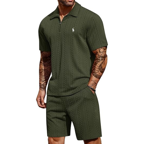 Everyday Textured Polo Set