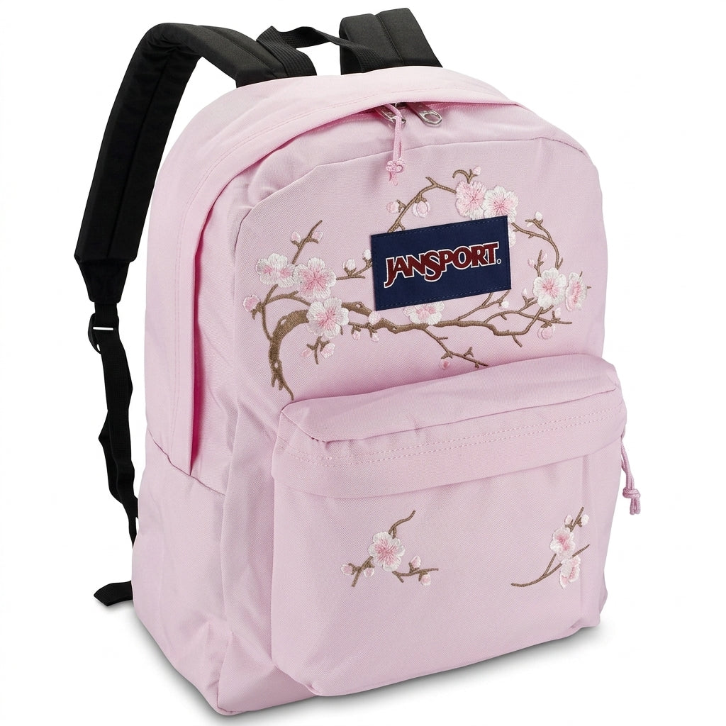 Sakura Embroidered Backpack