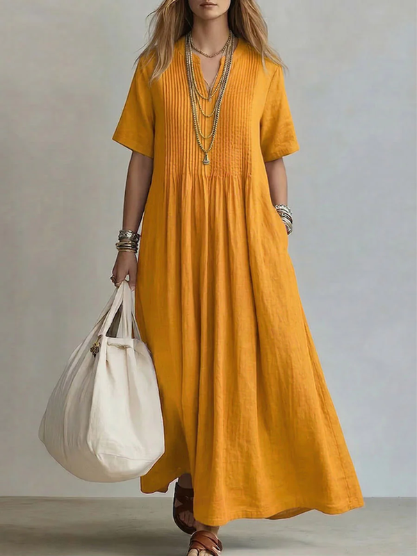 Noor Pleated Everyday Summer Dress