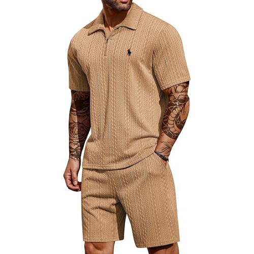 Everyday Textured Polo Set