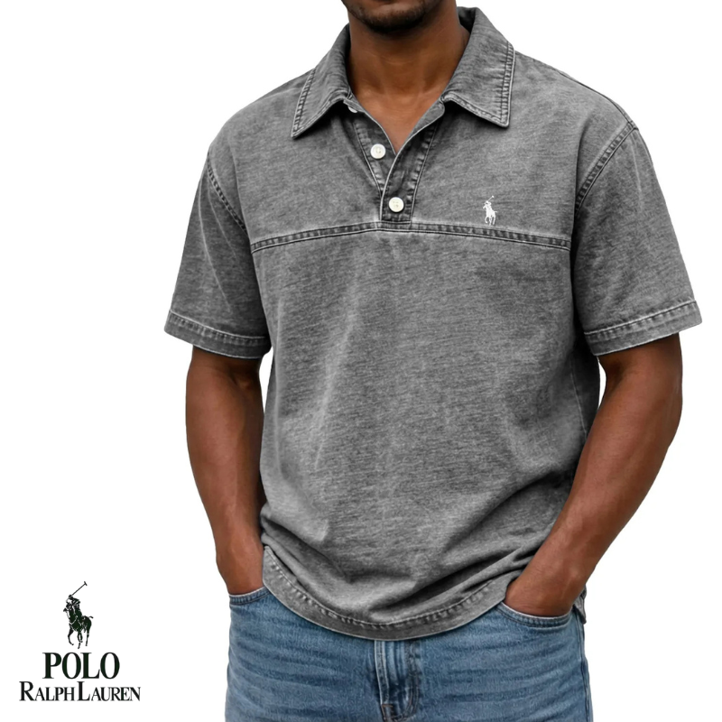 Vintage Washed Slim Polo Shirt