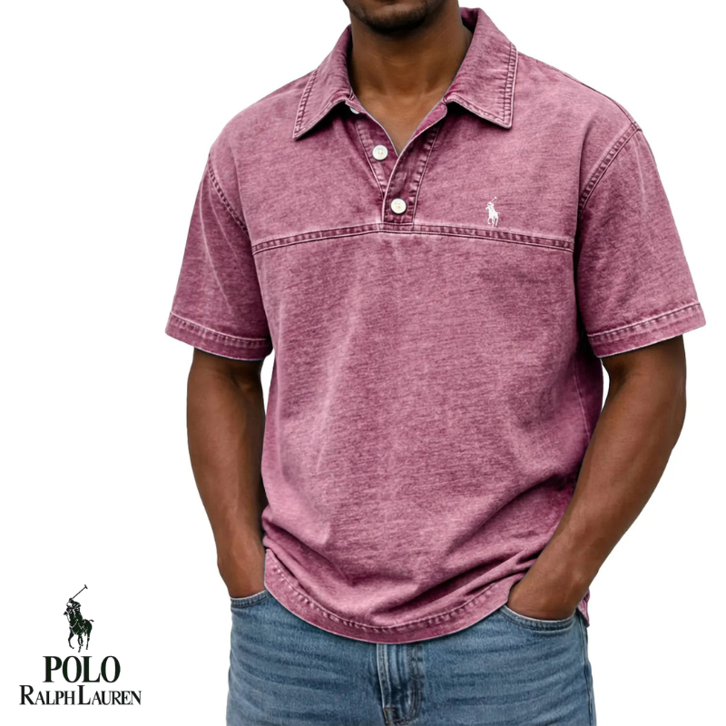 Vintage Washed Slim Polo Shirt