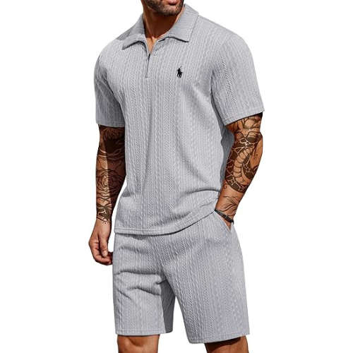 Everyday Textured Polo Set
