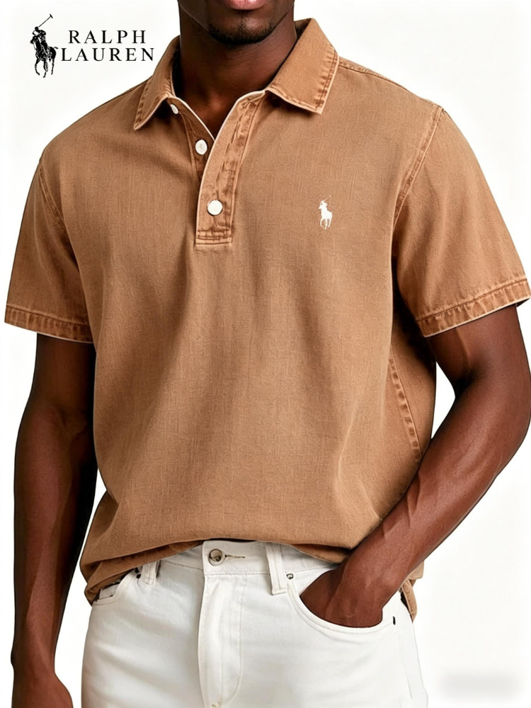 Vintage Textured Everyday Polo Shirt