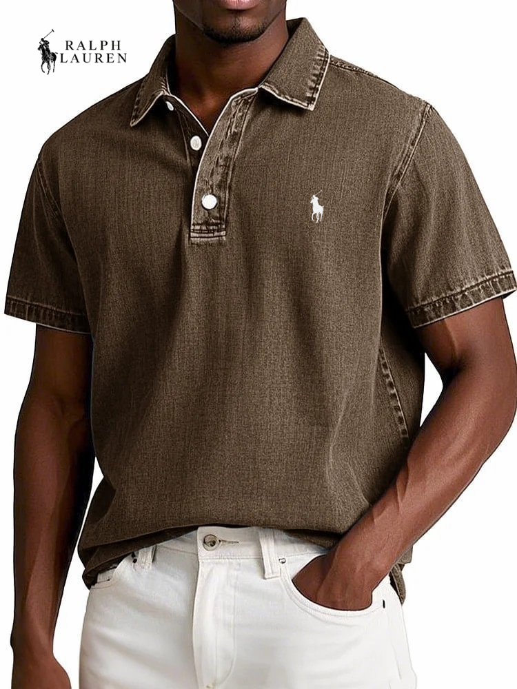 Vintage Textured Everyday Polo Shirt